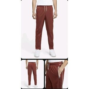Nike Sportswear Essentials Woven Tearaway Side Snap Track Pants Red Men Sz M NEW